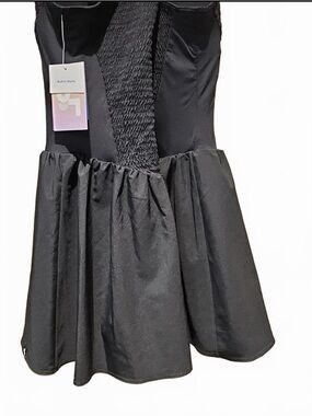JoyLab xxl black smocked dress w built in shorts NWT